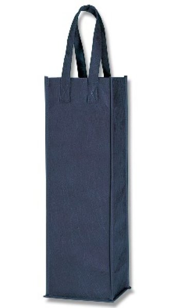画像1: 不織布手提げバッグ　ワイン用　紺　１０枚入り　No008738710 (1)