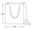 画像2: 手提げバッグ　紙袋カラーチャームバッグ２０－１２　インディゴ　10枚入/袋　No005330107 (2)