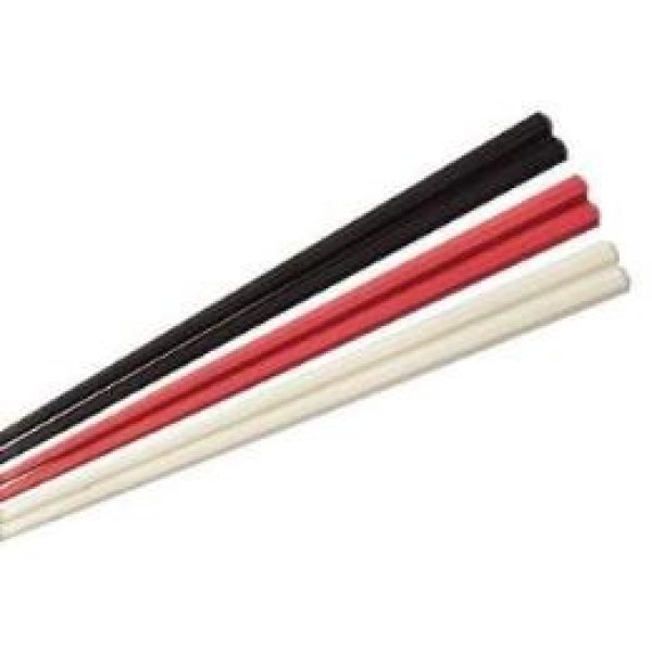 画像1: SPS製　リユース箸　六角　23ｃｍ　黒　10膳入り (1)