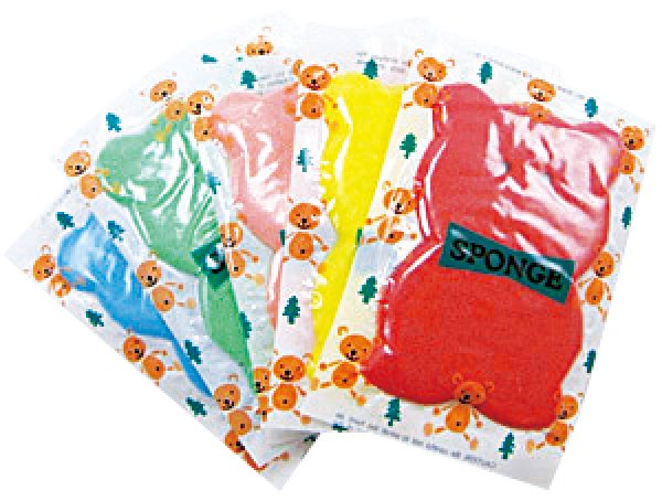 画像2: クマさんスポンジ(5色ミックス)No.2217880　250個入りセット (2)