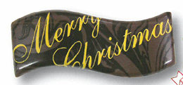 クリスマス用　ケーキ飾り　チョコプレート　メリークリスマスの文字入り　KXCX2　60枚入　■同梱不可■