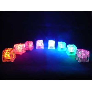 画像: LED 光る氷 ライトキューブ LITECUBES ボタンタイプ・ブルー・グリーン・ホワイト・パープル・マルチ　1ケース売り