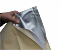 画像: おせち用保冷袋・クーラーバッグ　不織布＋アルミでオシャレ　アーチハンドルクールバッグ　６．５寸　ライトオレンジ　８０枚入