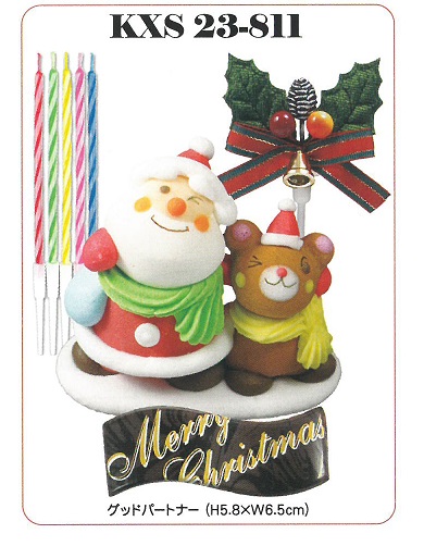 デコレーションケーキ用のサンタのケーキ飾りセットです。クリスマス
